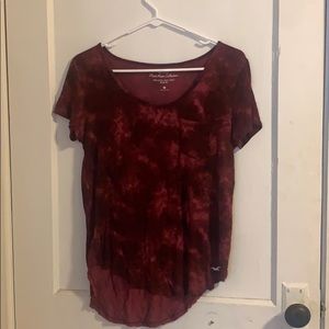 Soft maroon Hollister V-neck